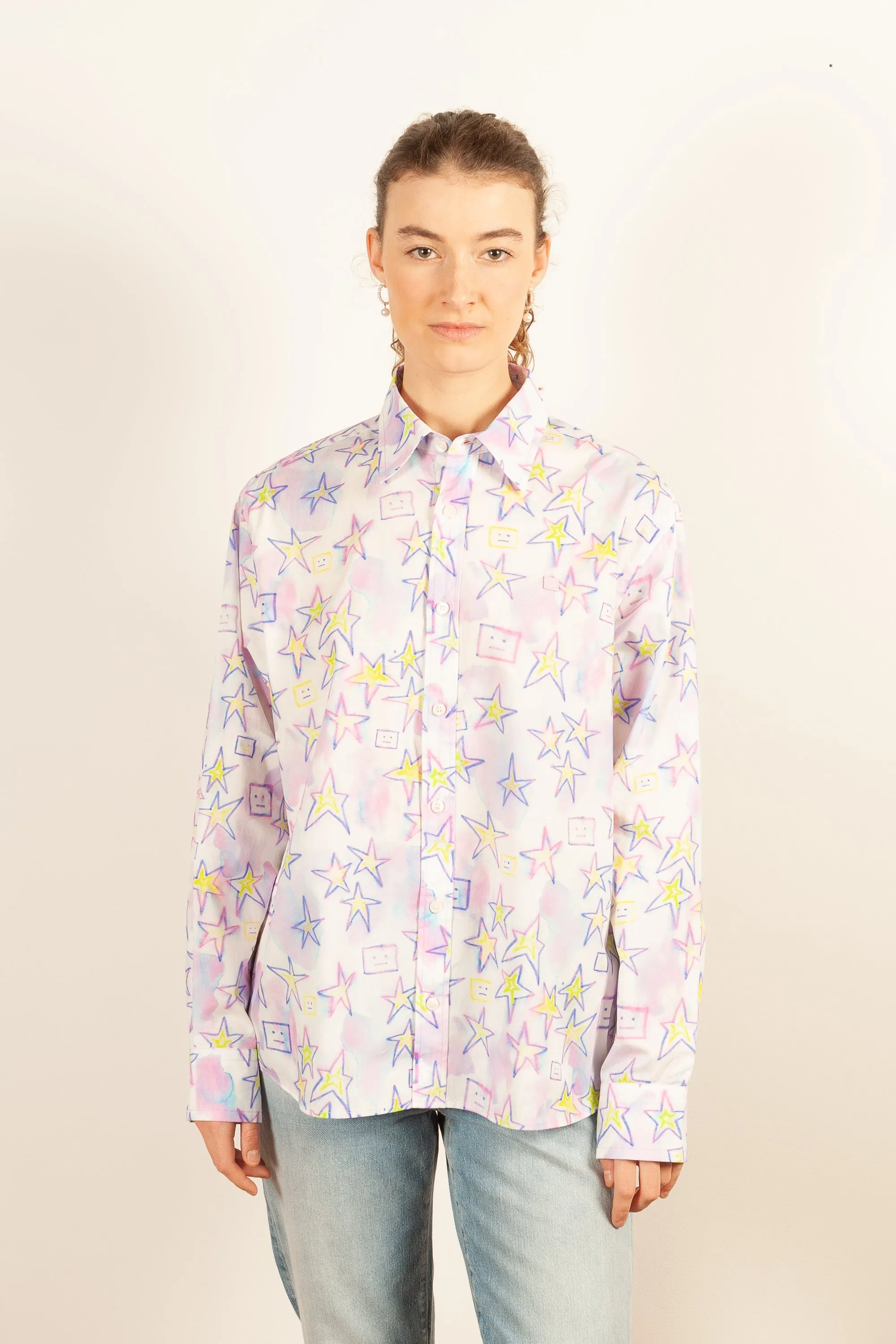 Printed Button-Up Shirt