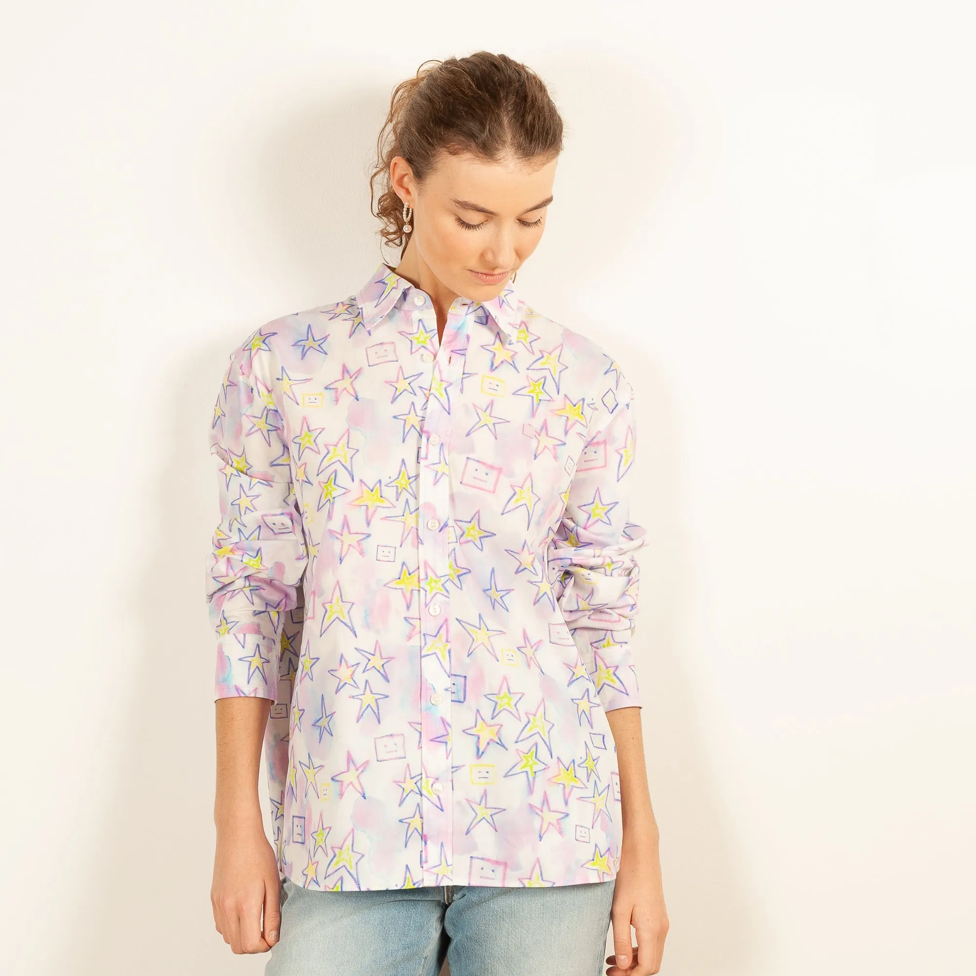 Printed Button-Up Shirt