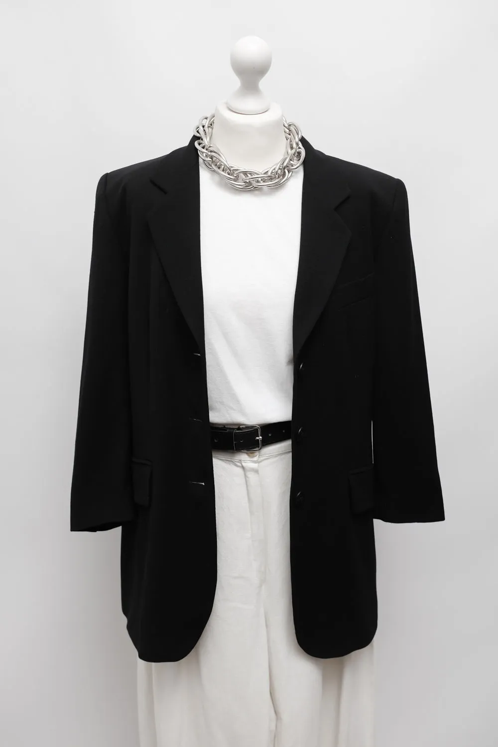 PURE LIGHT WOOL CLASSY BLACK BLAZER