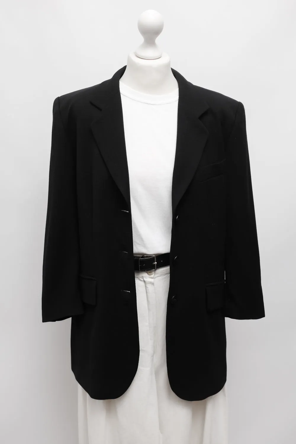 PURE LIGHT WOOL CLASSY BLACK BLAZER