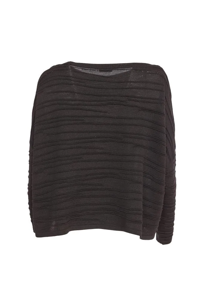 Ribbed Knit Top in Black