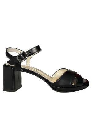 Robertson Madison Lola Crisscross Platform Sandals 18740 | Nero (Black)  | Clearance Final Sale