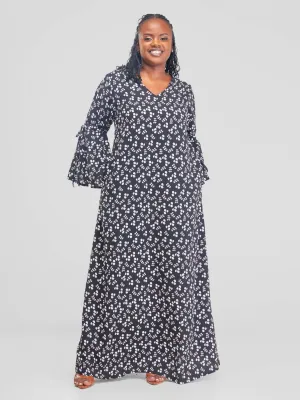 Salok Havilah Alma Maxi Dress - Black Print