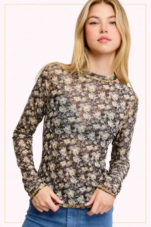 Sidney Floral Mesh Top