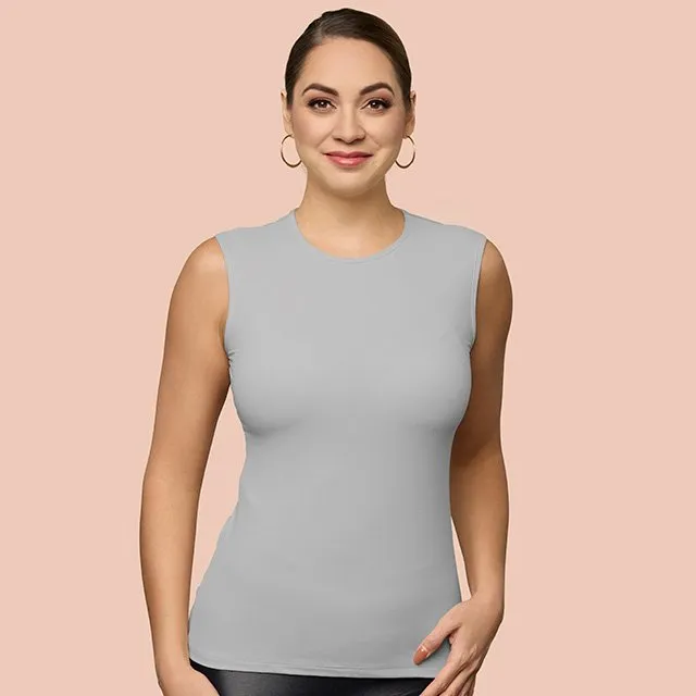 Sleeveless Crew Neck Layering Top