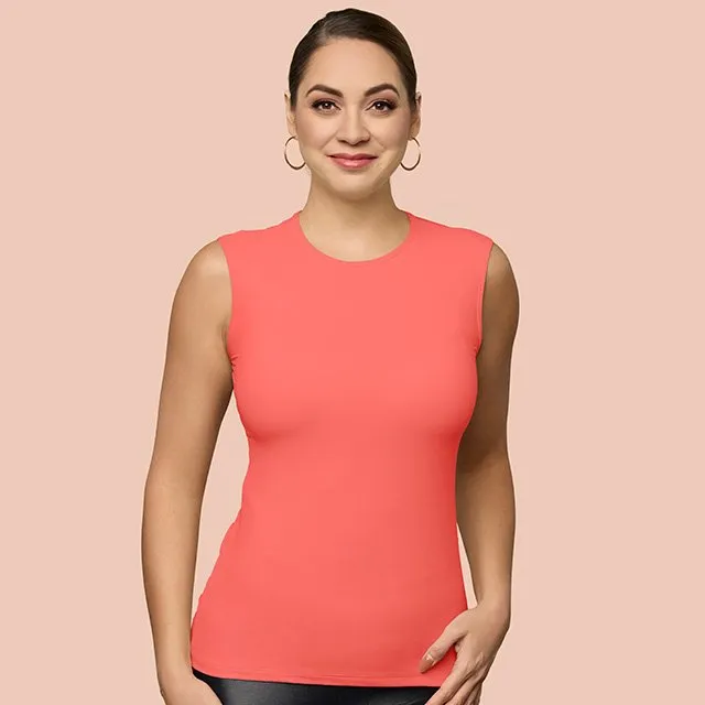 Sleeveless Crew Neck Layering Top