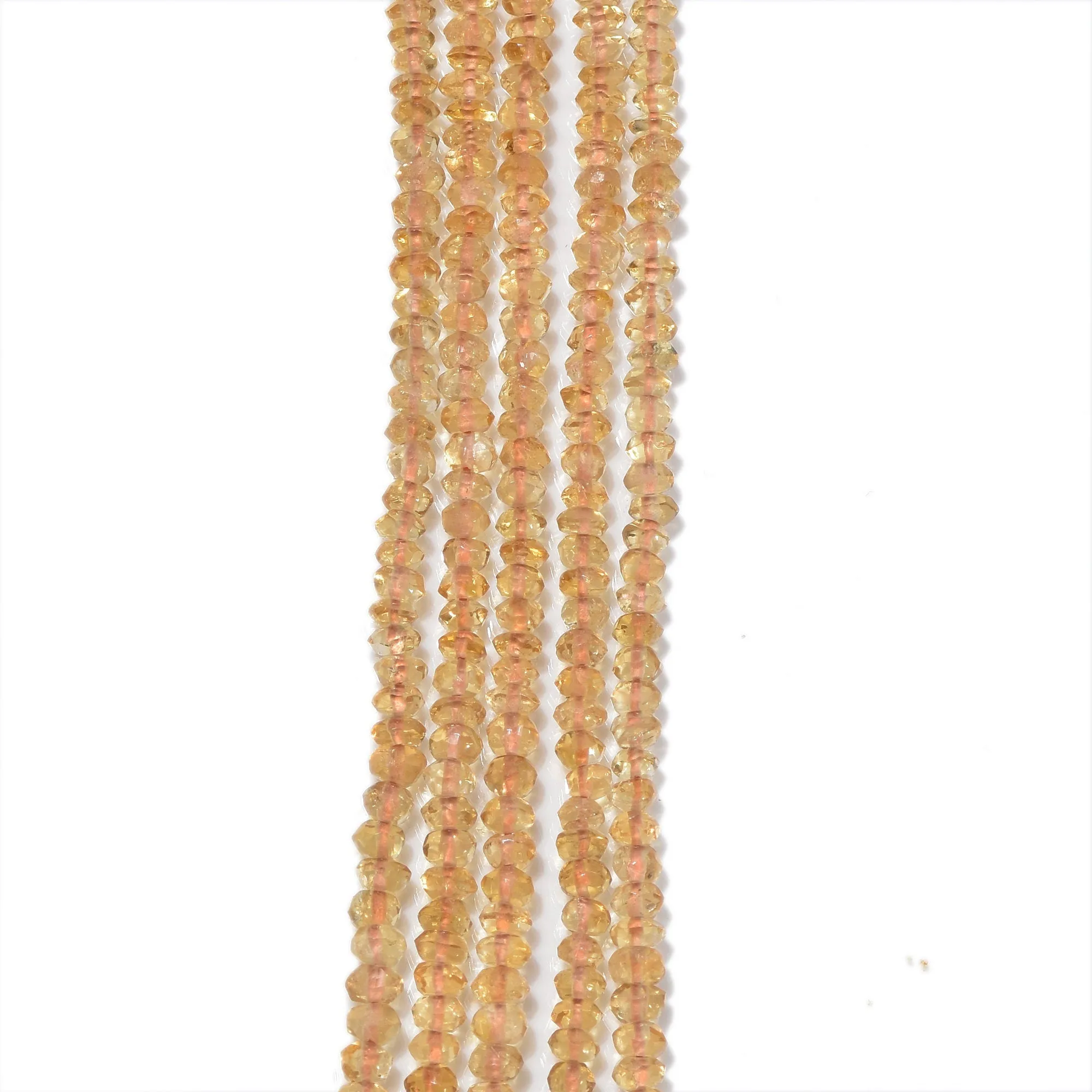 Stylish Natural Citrine Gemstone Beaded Necklace