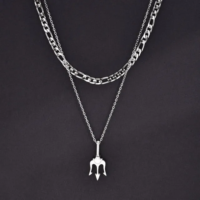 Stylish Neptune Trident Chain Necklaces