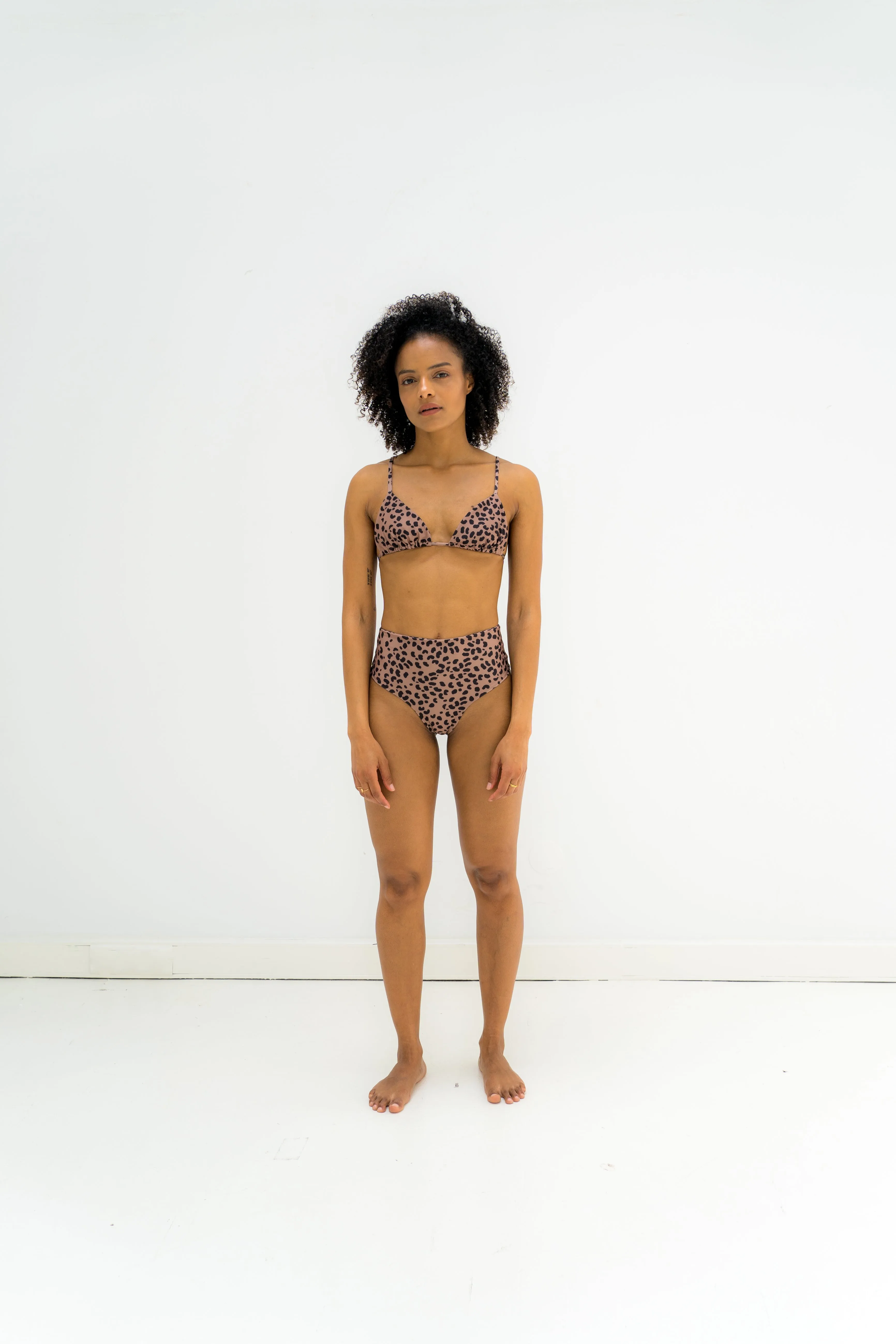 sustainable swimwear bottoms saint brown leopard