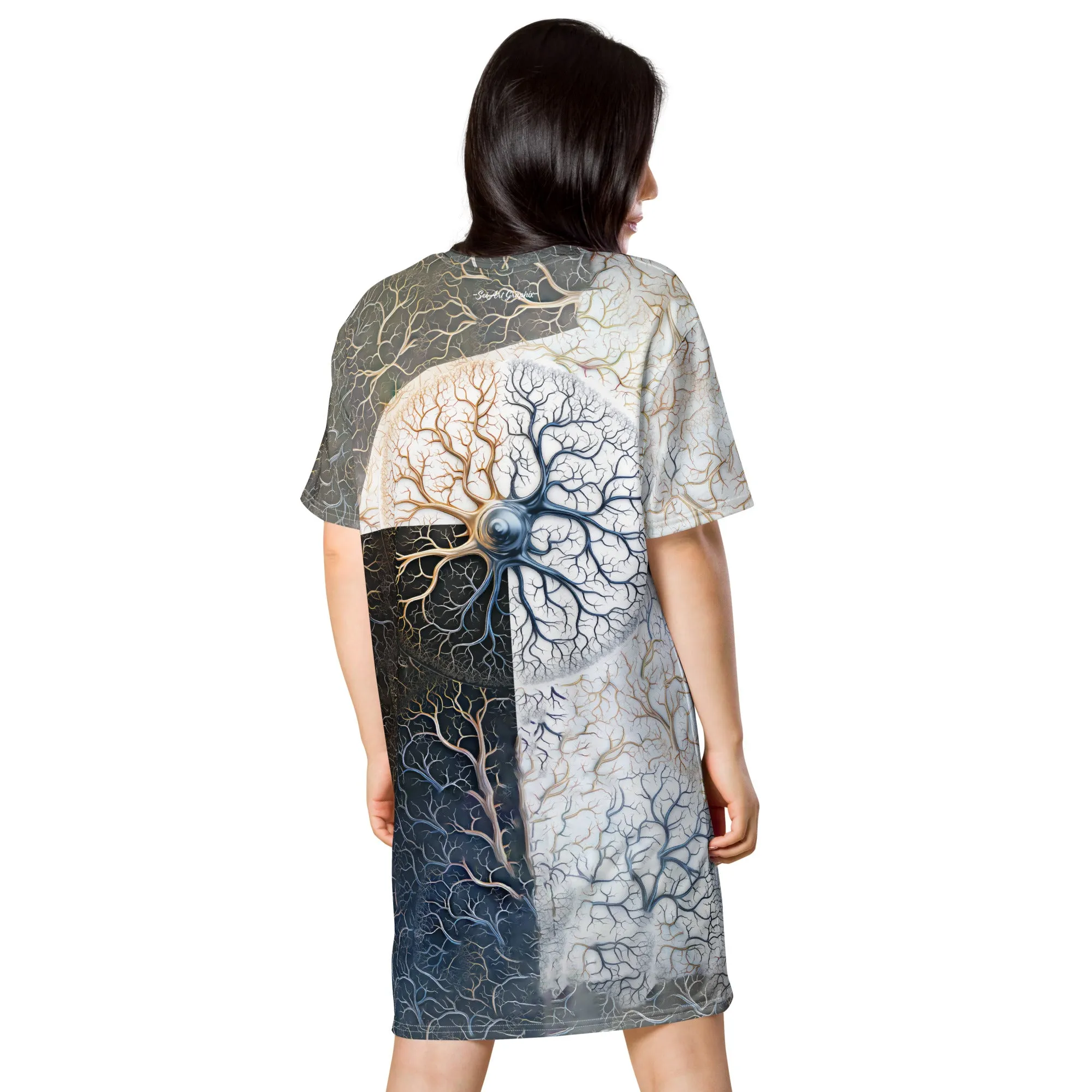 T-Shirt Dress Natural Clock