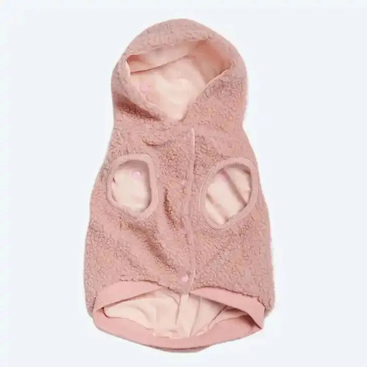 Teddy Sherpa Dog Jacket - Blush