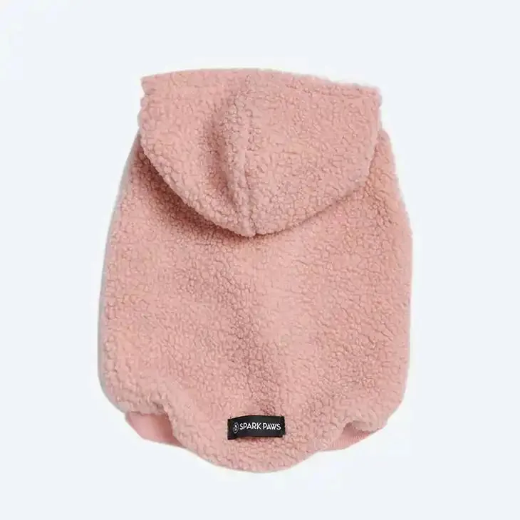 Teddy Sherpa Dog Jacket - Blush