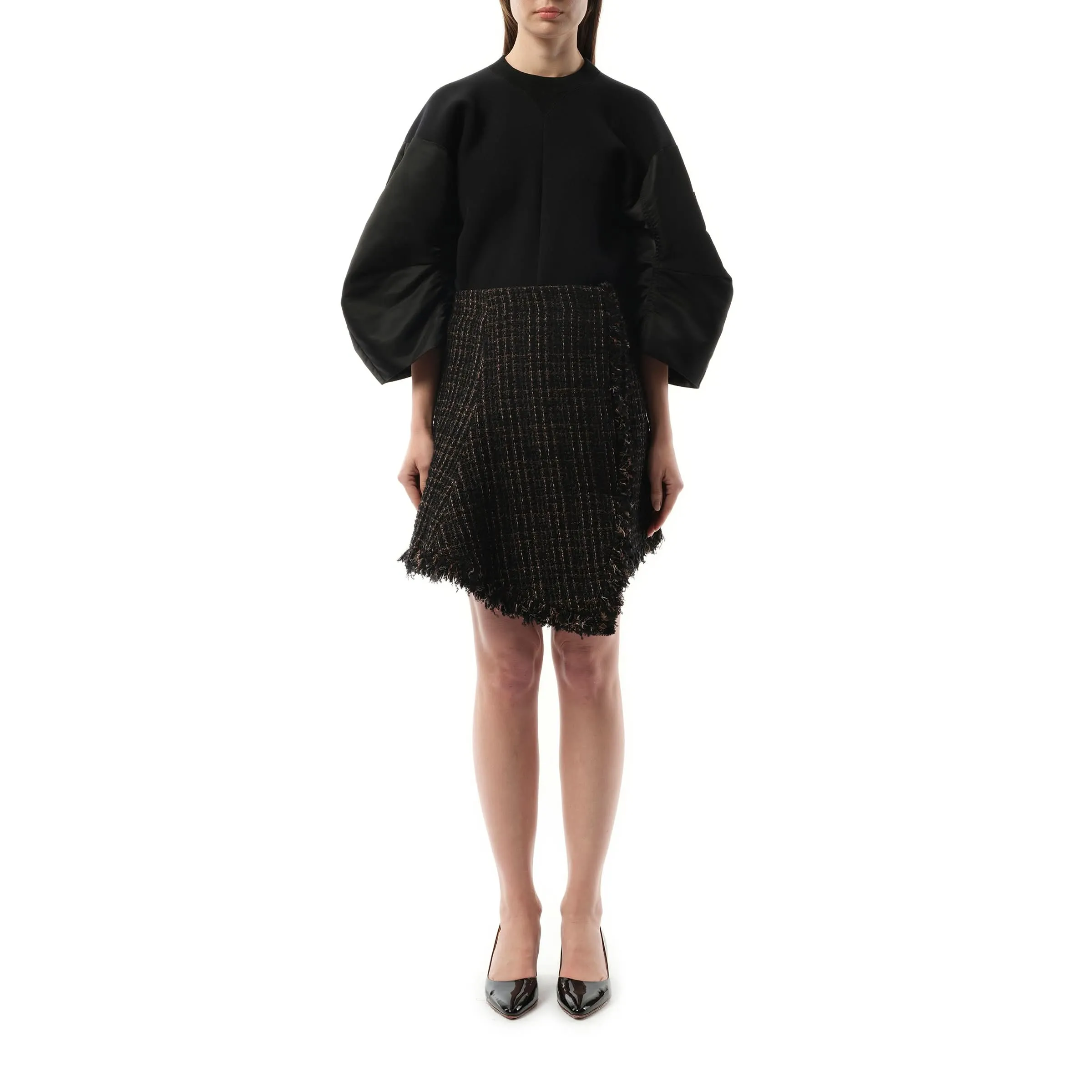 Tweed Skirt in Black/Brown