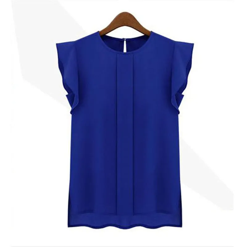 Women Short Sleeved Chiffon Blouse - Fashionable Summer Tops