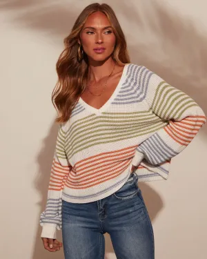 Yara Striped Oversized Pullover Sweater